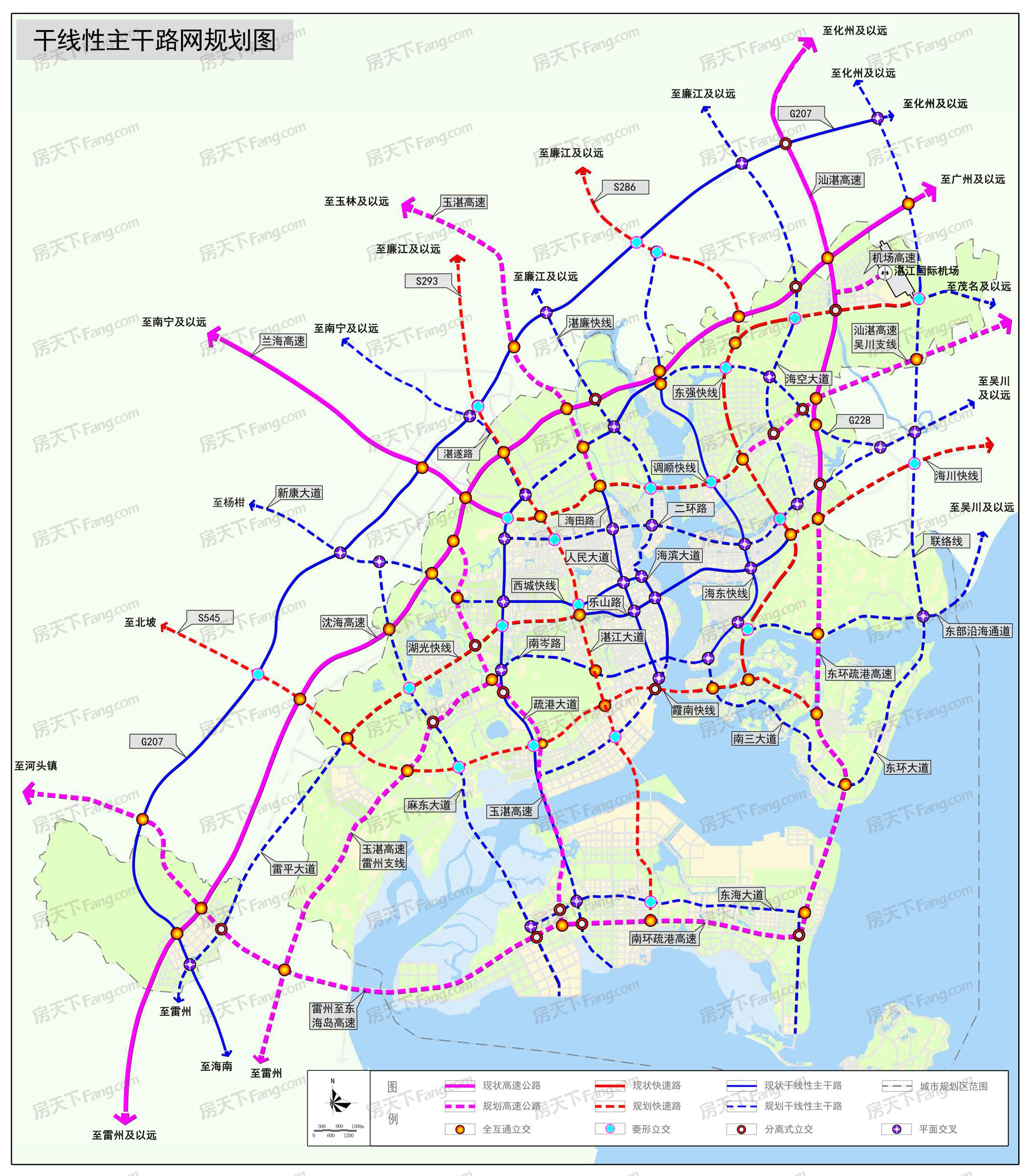 湛江市干线路网专项规划(草案)批前公示 未来湛江城市